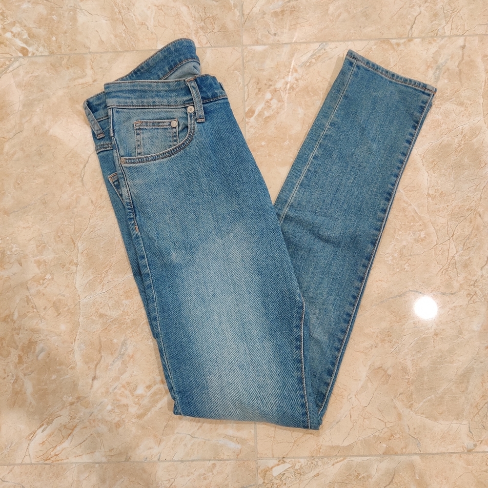Medium Blue Wash Denim Skinny Stretch Jeans H&M